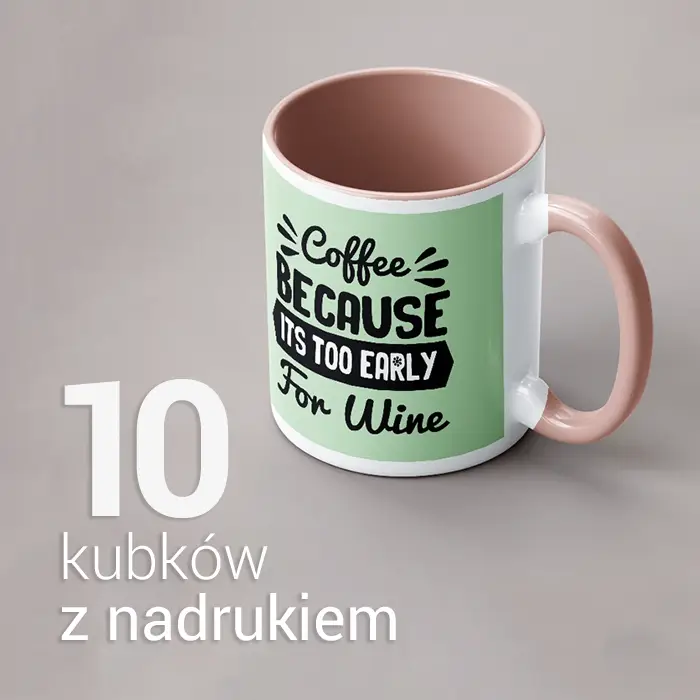 10 Kubków z nadrukiem