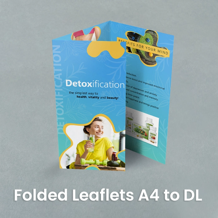 A4 leaflet folded Gloss/Silk