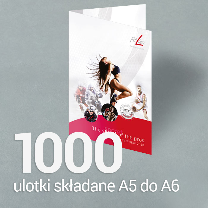 1000 Ulotka A5 składana do A6 Gloss/Silk
