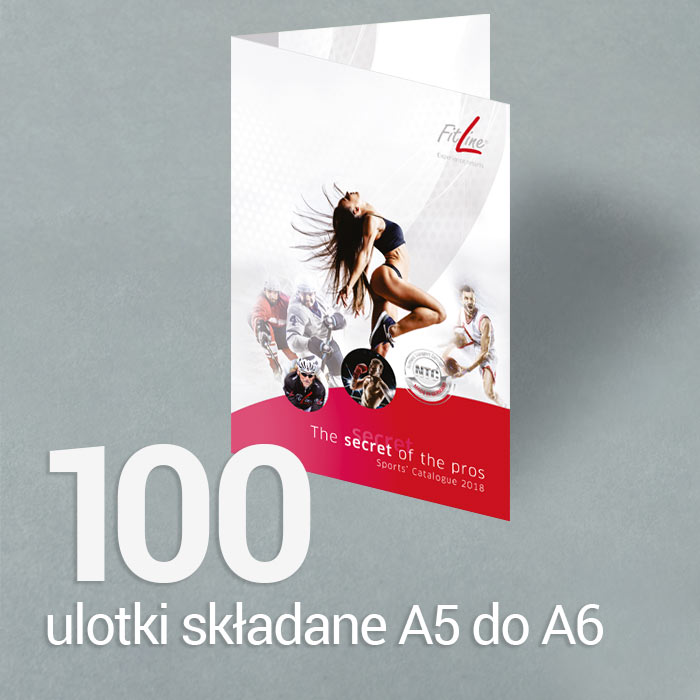 100 Ulotka A5 składana do A6 Gloss/Silk