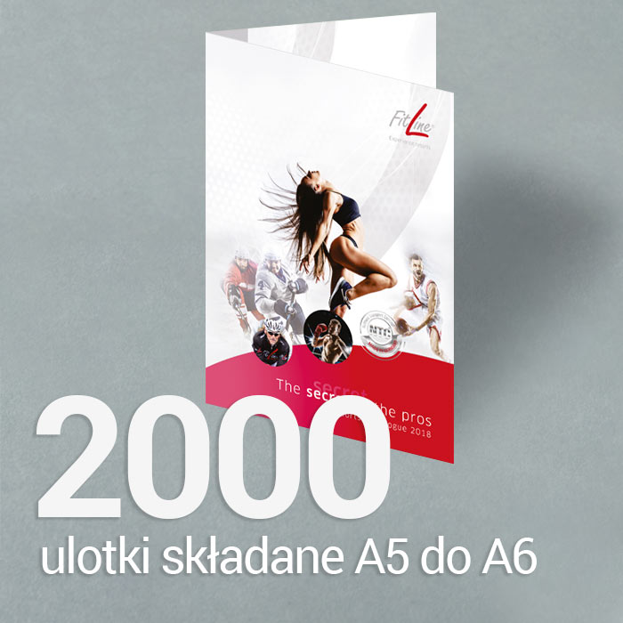 2000 Ulotka A5 składana do A6 Gloss/Silk