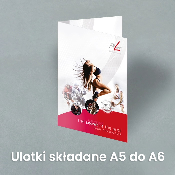 Ulotka A5 składana do A6 Połysk/Matowe