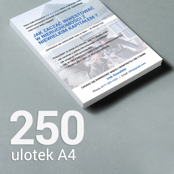 250 Ulotka A4 Gloss/Silk