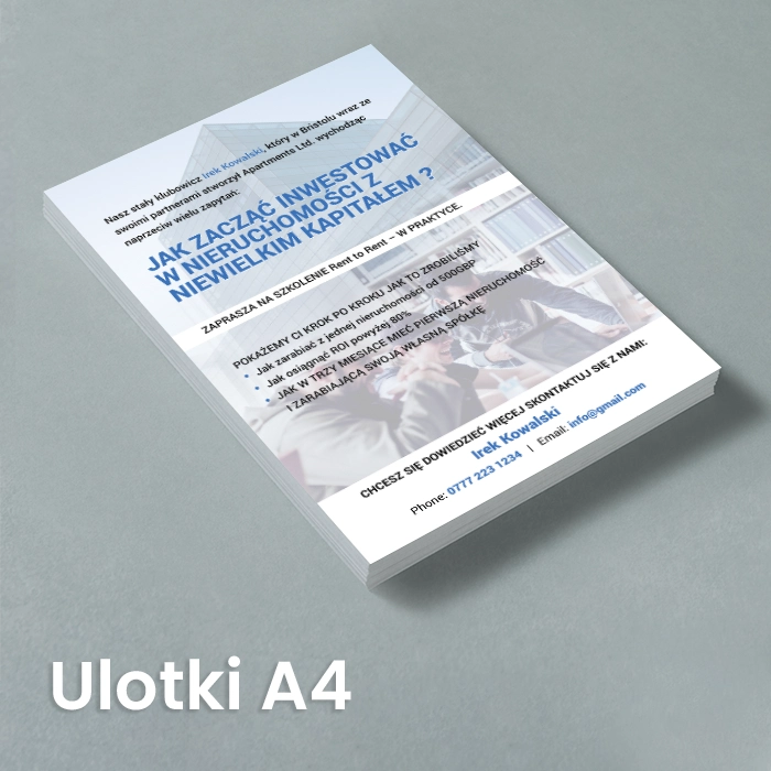 Ulotka A4 Połysk/Matowe