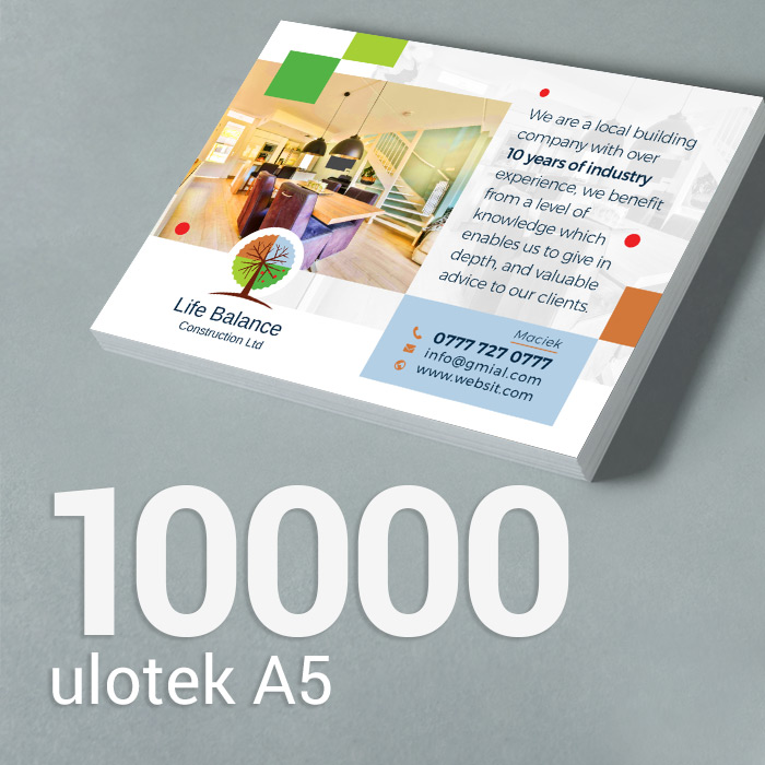 10000 Ulotka A5 Gloss/Silk