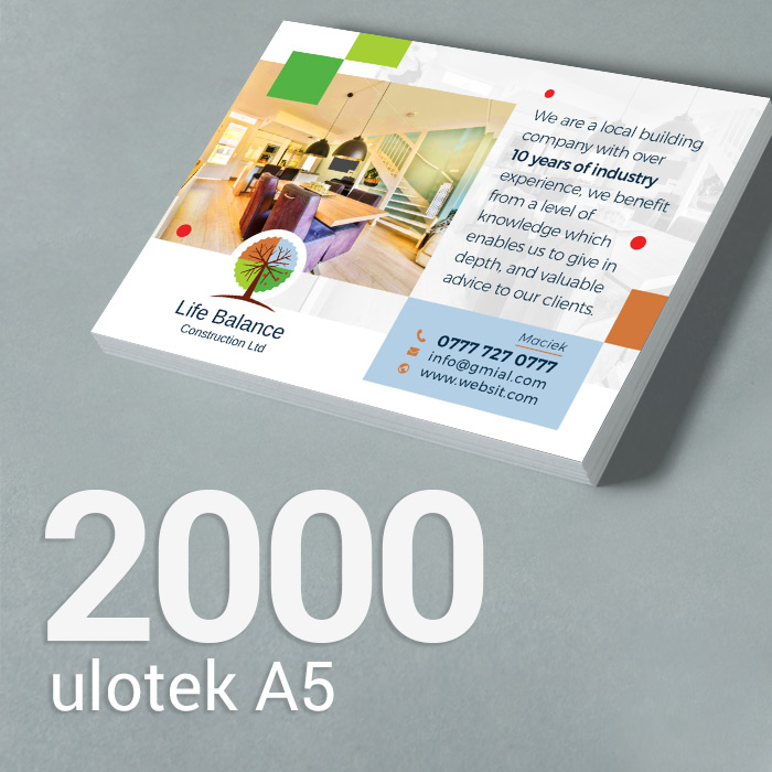 2000 Ulotka A5 Gloss/Silk