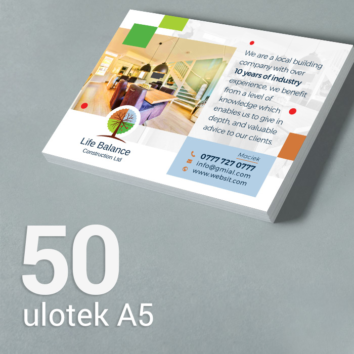 50 Ulotka A5 Gloss/Silk