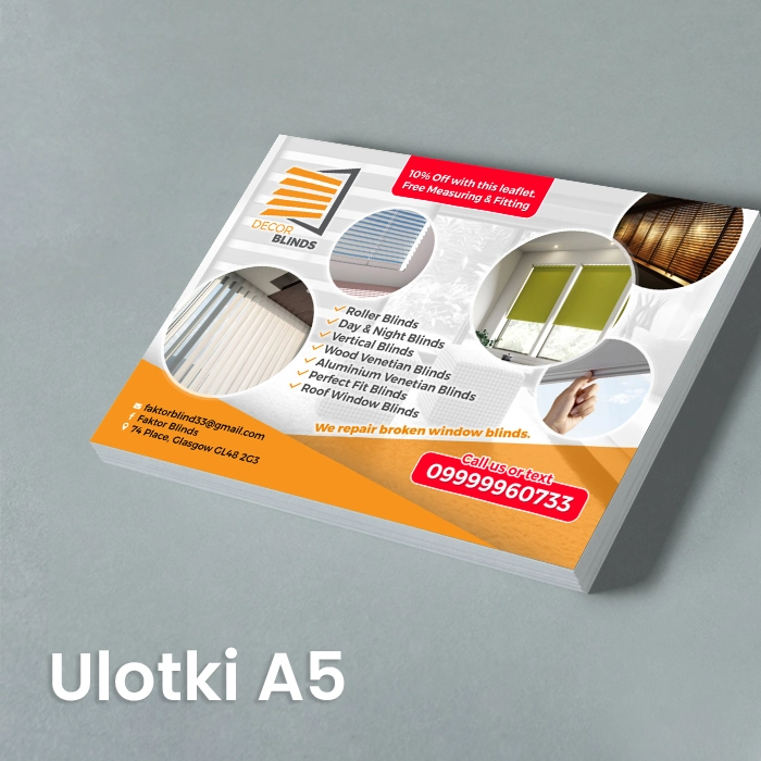 Ulotka A5 Połysk/Matowe