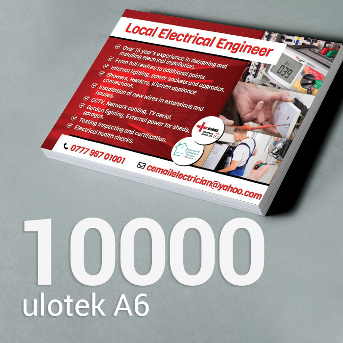 10000 Ulotka A6 Gloss/Silk