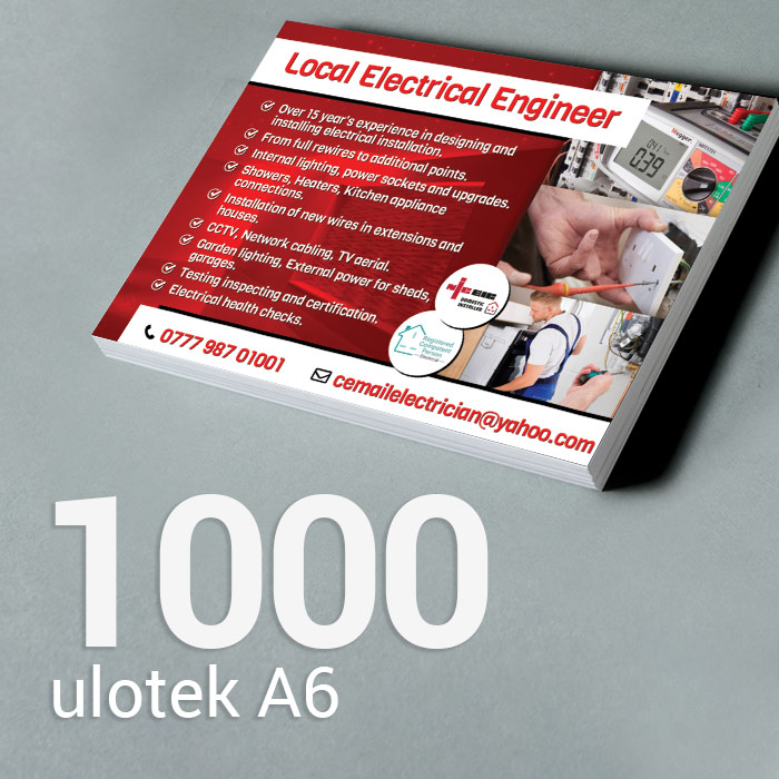 1000 Ulotka A6 Gloss/Silk