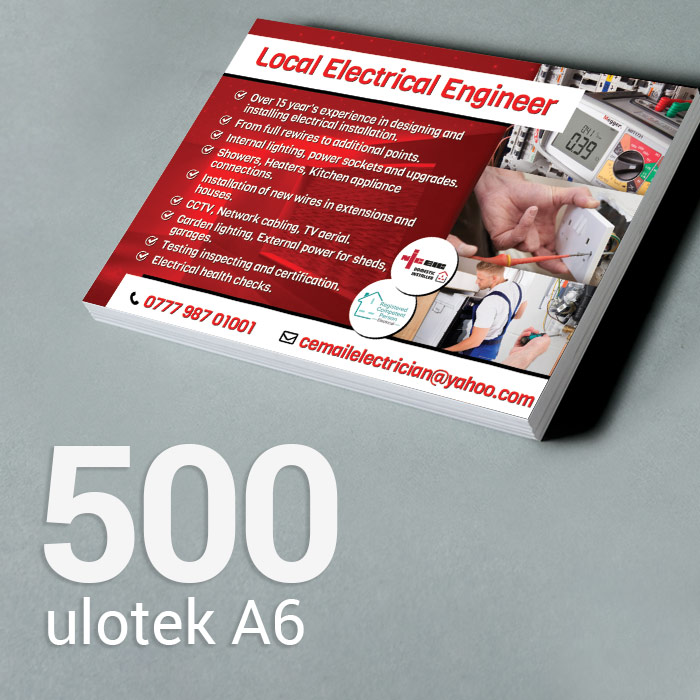 500 Ulotka A6 Gloss/Silk