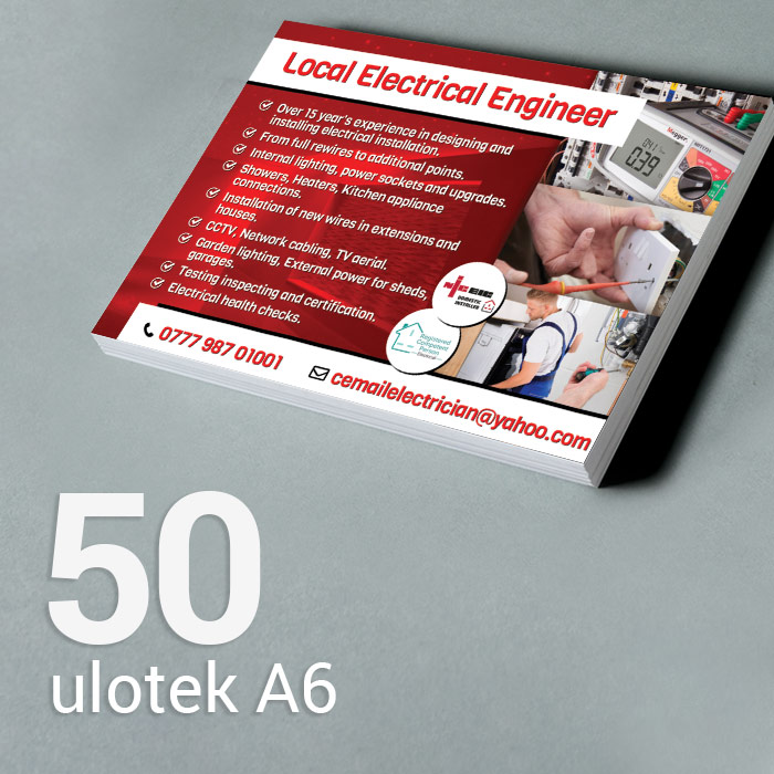 50 Ulotka A6 Gloss/Silk
