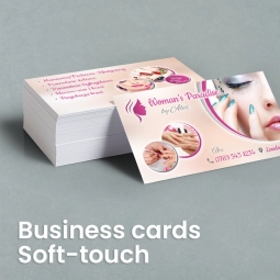 Soft-touch business cards