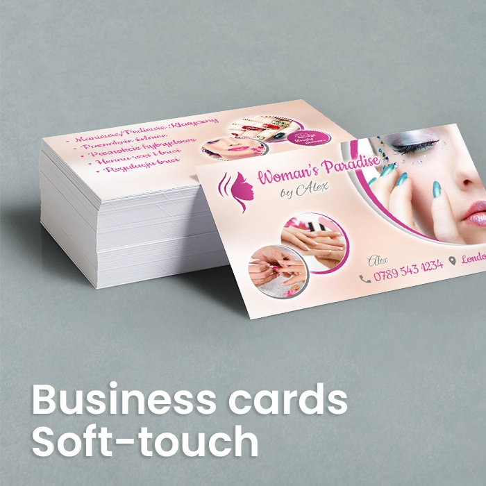 Soft-touch business cards Soft-touch business cards