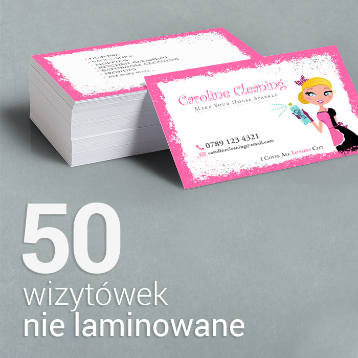 50 Wizytówki premium, druk cyfrowy