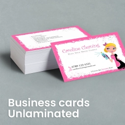 Unlaminated business cards