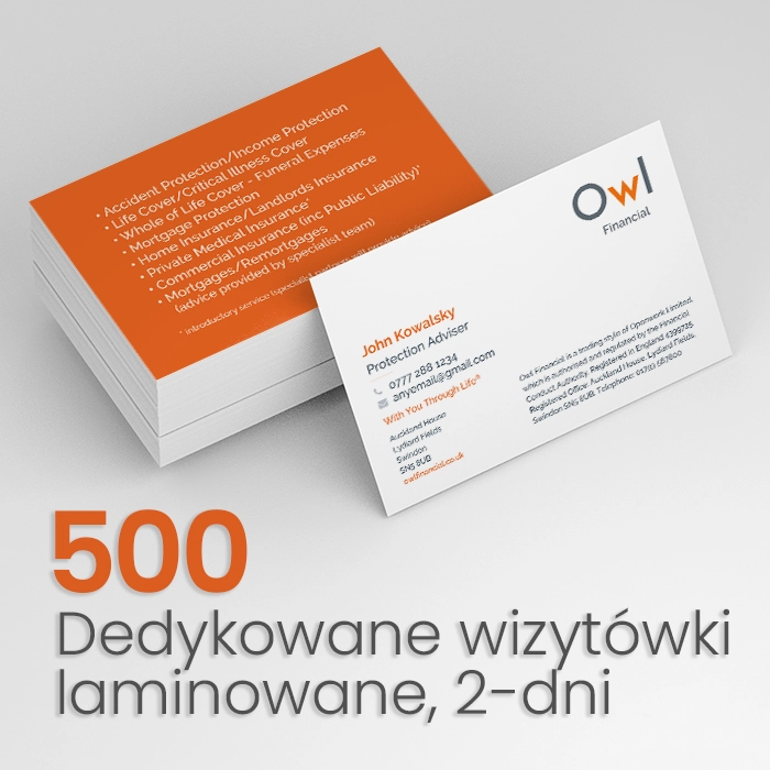 500 Wizytówki dla OWL Financial