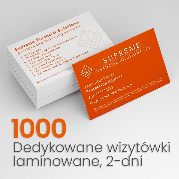 1000 Wizytówki dla Supreme Financial Solutions Ltd
