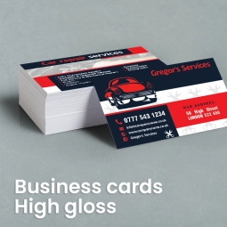 Laminated high gloss business cards